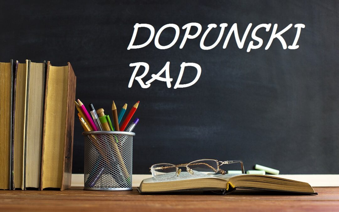 OBAVIJEST: Dopunski rad
