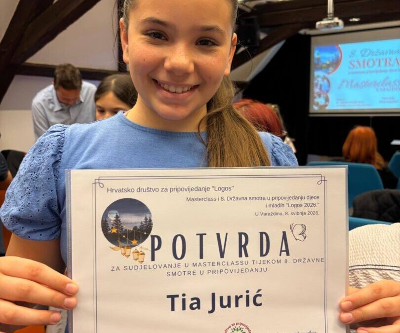 Tia Jurić sudjelovala na završnom Masterclassu u pripovijedanju