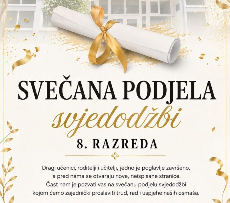 Svečana podjela svjedodžbi